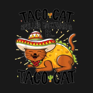 Cute Cat Anagram Op, Acocat Spelled Backwards Is Aco Cat T-Shirt