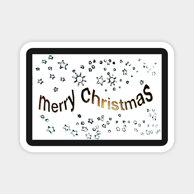 Simply Merry Christmas Magnet by nainnarart