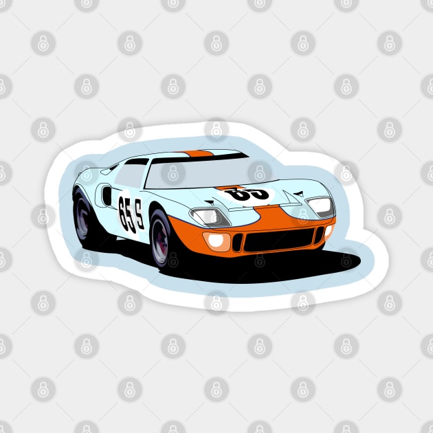 Ford GT40 Mk1 Magnet by Maxyenko