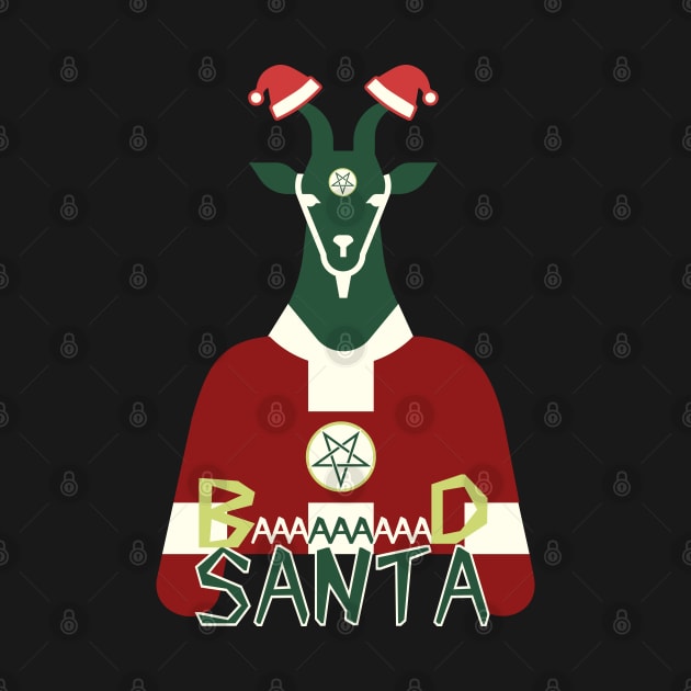 Baaad Santa (Goat Santa) by nonbeenarydesigns