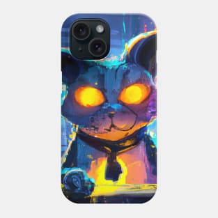 Futuristic Cat Bartender is Happy to Serve Phone Case