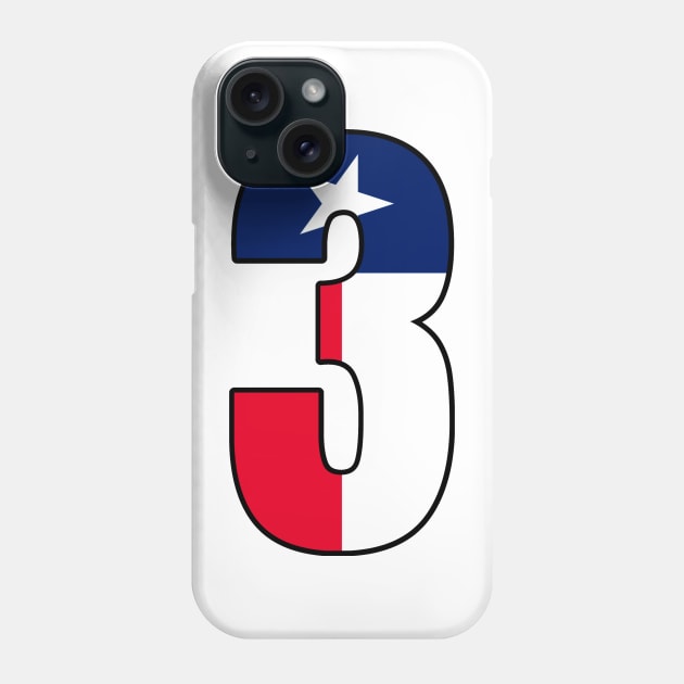 Number 3 Texas Flag Phone Case by la chataigne qui vole ⭐⭐⭐⭐⭐