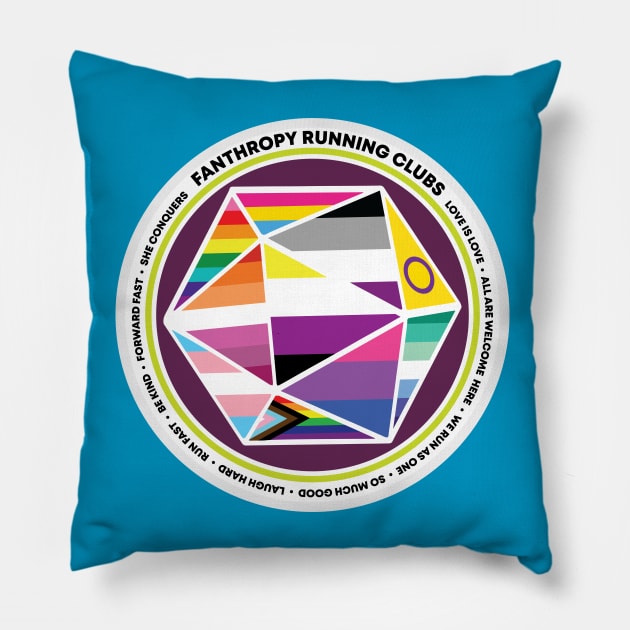 Fanthropy Roll PRIDE Pillow by Fanthropy Running Clubs