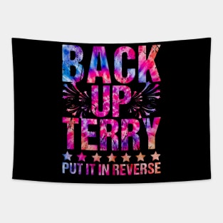 Back Up Terry Put It In Reverse 4th of July Tie Dye Tapestry