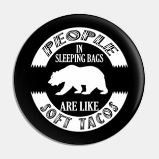 Camping Grizzly Bear Soft Taco Pin