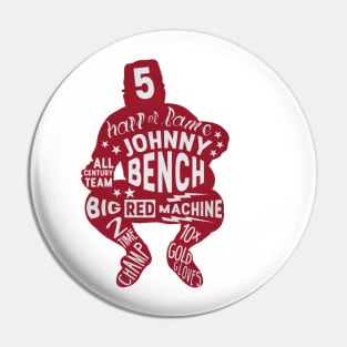 Johnny Bench Cincinnati Letters Pin