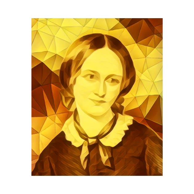 Emily Bronte Golden Portrait | Emily Bronte Artwork 11 by JustLit