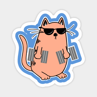 Fitness Kitty Magnet