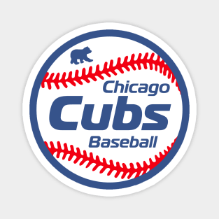 Cubs 80s Retro Ball Magnet