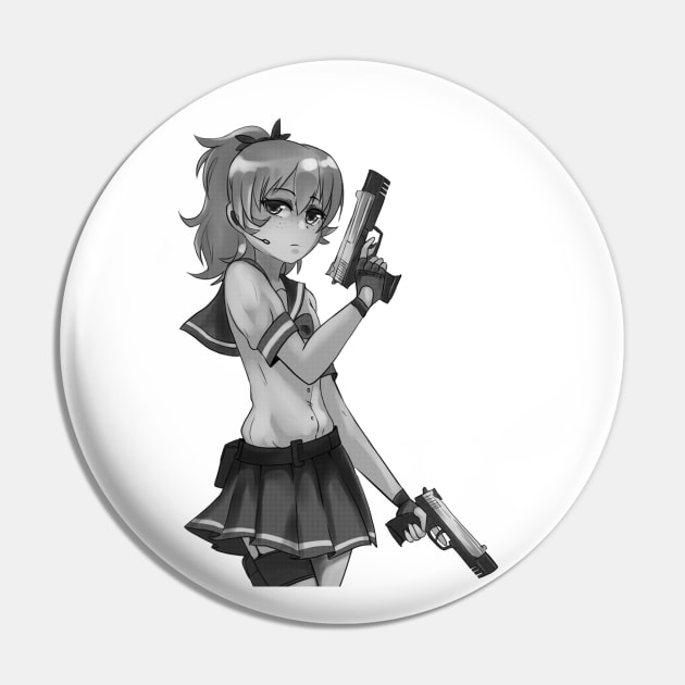 Gun girl Pin by ShiroiRin