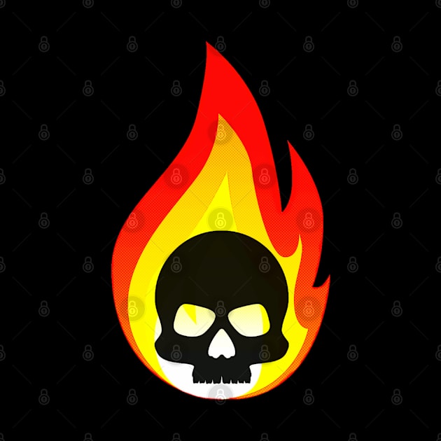 Skull in fire by Bergen242