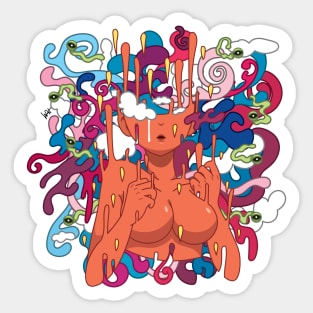 weirdcore eye fairycore creepy sticker by @amethystbones