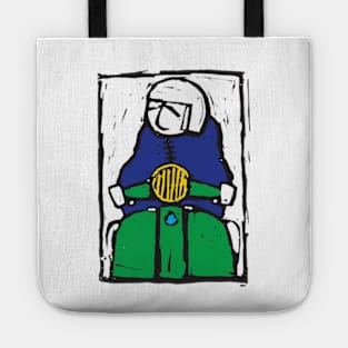 Retro Scooter, Classic Scooter, Scooterist, Scootering, Scooter Rider, Mod Art Tote