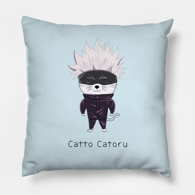 Catto catoru jjk Pillow by wordspotrayal