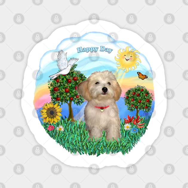 "Happy Day"  Havanese Puppy Magnet by Dogs Galore and More