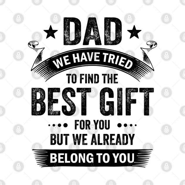 Dad best gift from kids for fathers day by Whataboutyou Cloth