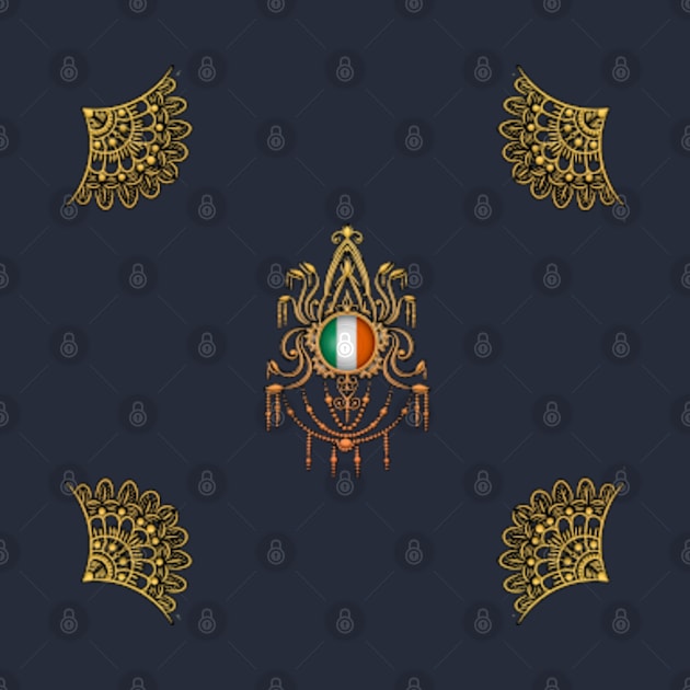 Irish flag Ireland mandala by mustaben