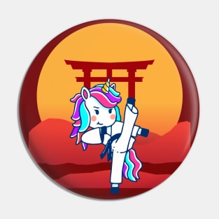 Karate Unicorn Martial Arts Cute But Dangerous Pin