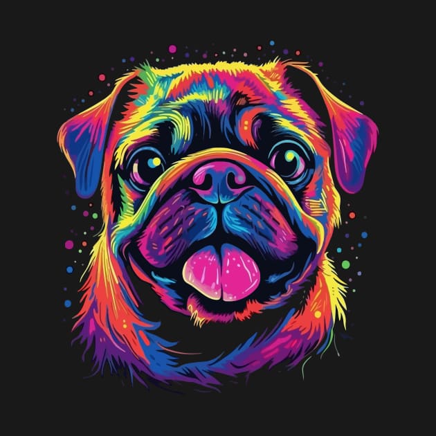 Pug Smiling by JH Mart
