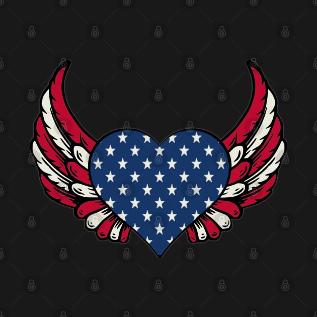 American Heart USA flag by KZK101