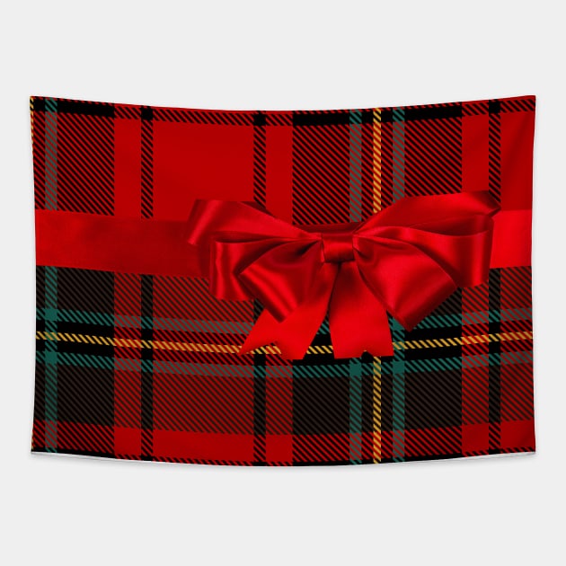 Plaid Christmas Present Tapestry by Ric1926