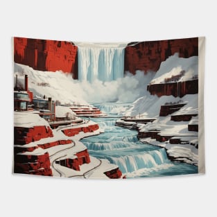 Niagara Falls Canada Vintage Poster Tourism Tapestry