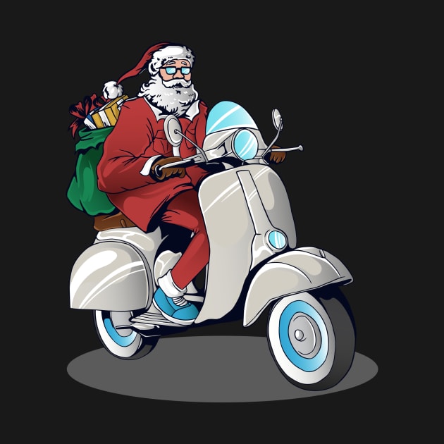 santa drive scooter by piggybankstudio