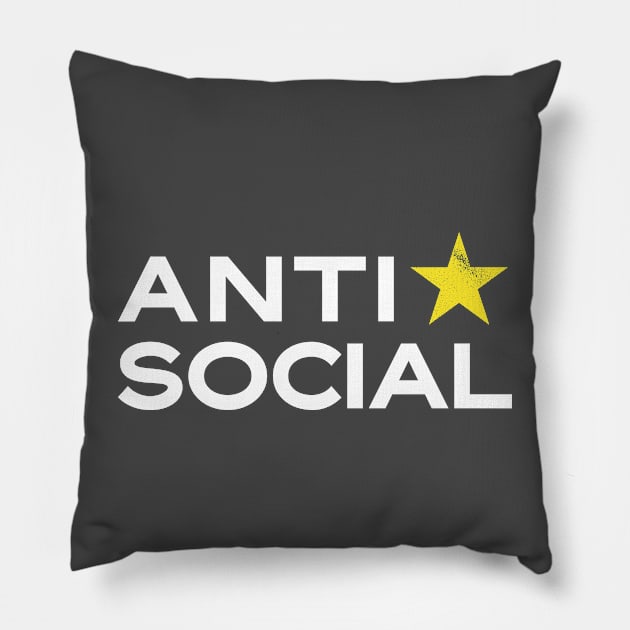 ANTI SOCIAL Pillow by hamiltonarts