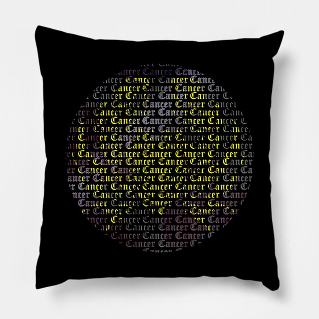 Zodiac Cancer letter style Pillow by INDONESIA68