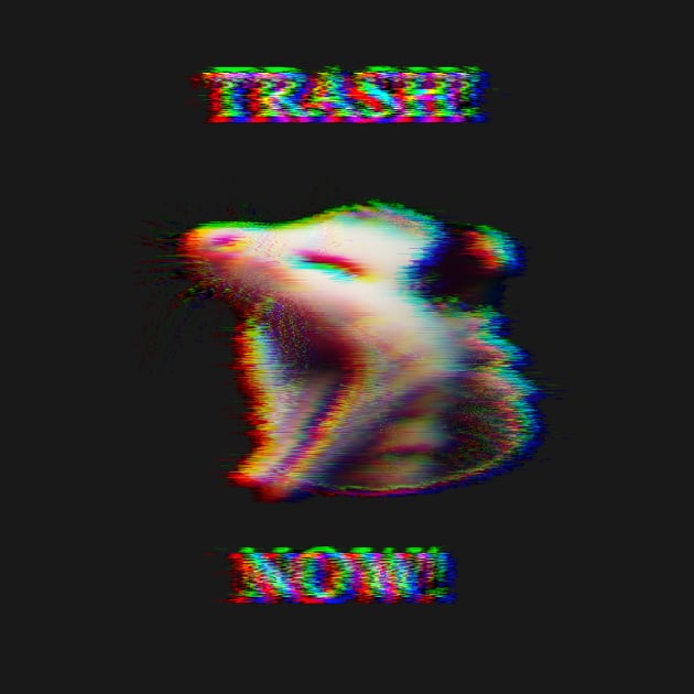 A possum demanding trash by NightvisionDesign