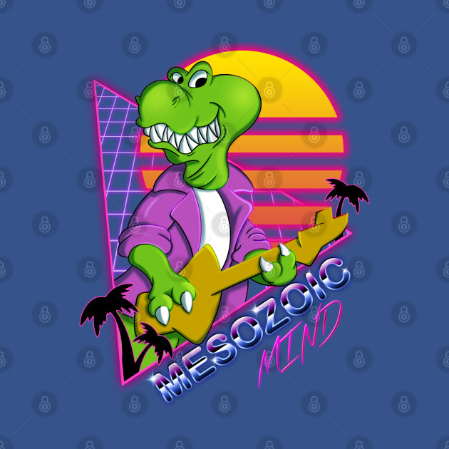 Disover Mesozoic Mind 80's Retro - Dinosaurs - T-Shirt