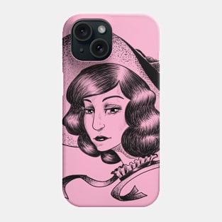 Lady In A Broad Rimmed Hat Phone Case