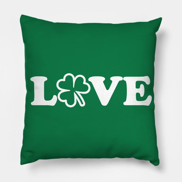 Love shamrock Pillow by Designzz