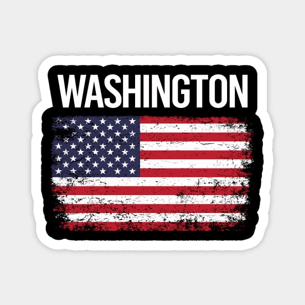 The American Flag Washington Magnet by flaskoverhand