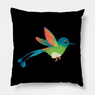 Booted racket-tail hummingbird Pillow