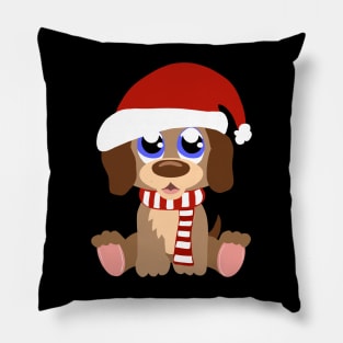 Santa Puppy Pillow