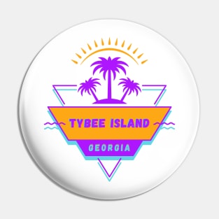 Tybee Island Georgia Beach Vibes 80's Pin