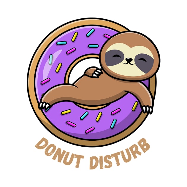 Donut Disturb Sloth by ArtfulStudio