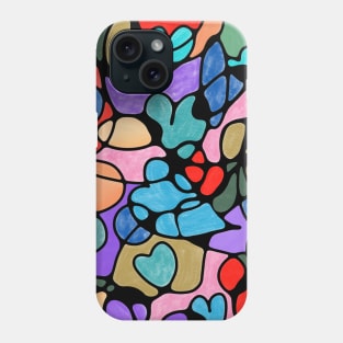 NEUROGRAPHIC HEARTS WATERCOLORS Phone Case