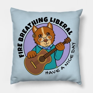 Fire Breathing Liberal Dog Pillow