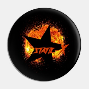 Static-X sun star fall vintage Pin