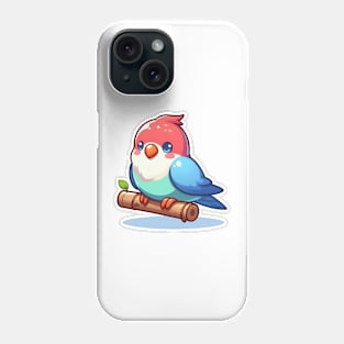 cute lovebird cartoon illustration Phone Case