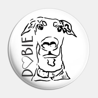 FunnyDobie Doberman Gift Pin