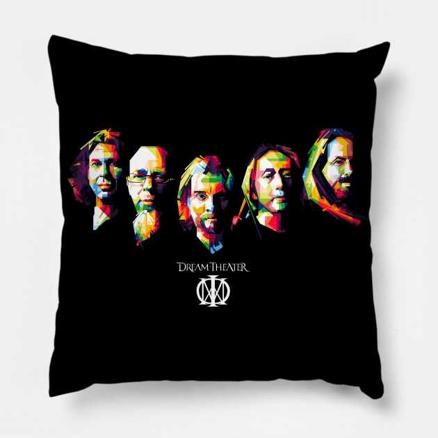 Dream Theater Pop Art Landscape Pillow by dsatrio99