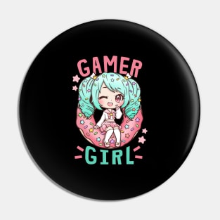 Gamer Girl Anime Cosplay Pin