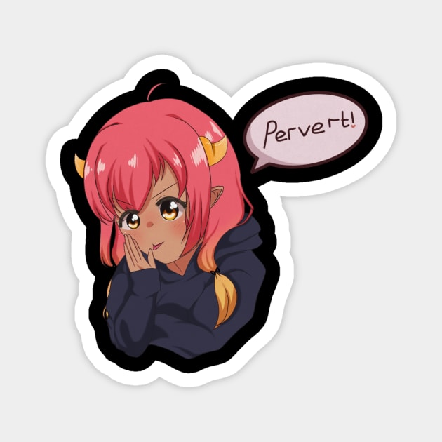 Funny Anime Girl, Saying Magnet by logiamerch