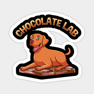 Cute & Funny Chocolate Lab Pun Brown Labrador Dog Magnet