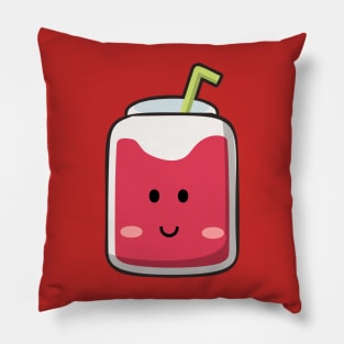 Kawaii Cute pomegranate fruit juice drink Pillow