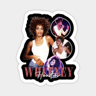 RETRO VINTAGE WHITNEY HOUSTON 90S BOOTLEG STYLE Magnet