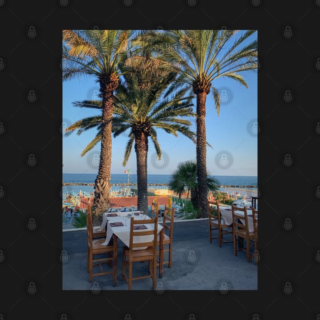 Italian Summer Beach Restaurant Sea Palms by eleonoraingrid